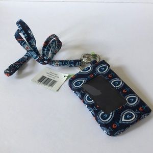 Vera Bradley Zip ID Case w/ Breakaway Lanyard